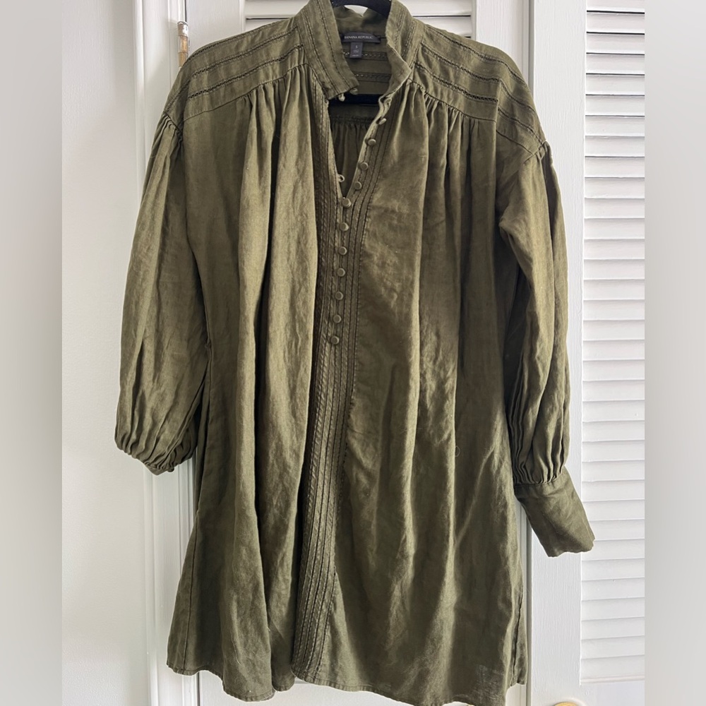 Banana republic olive green dress